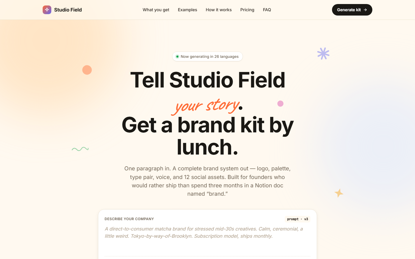 AI Tool, Variant C — Studio Field color-rich generative-art