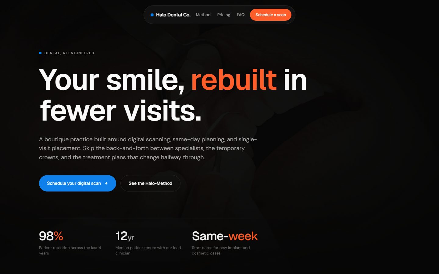 Dental Clinic, Variant B — Bolder tech-modern