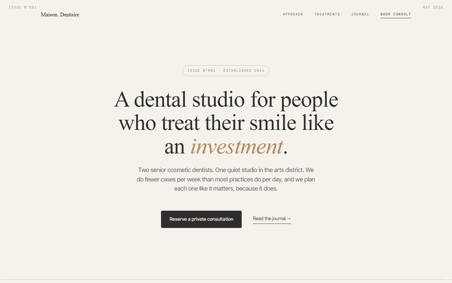 Dental Clinic, Variant C — Editorial magazine