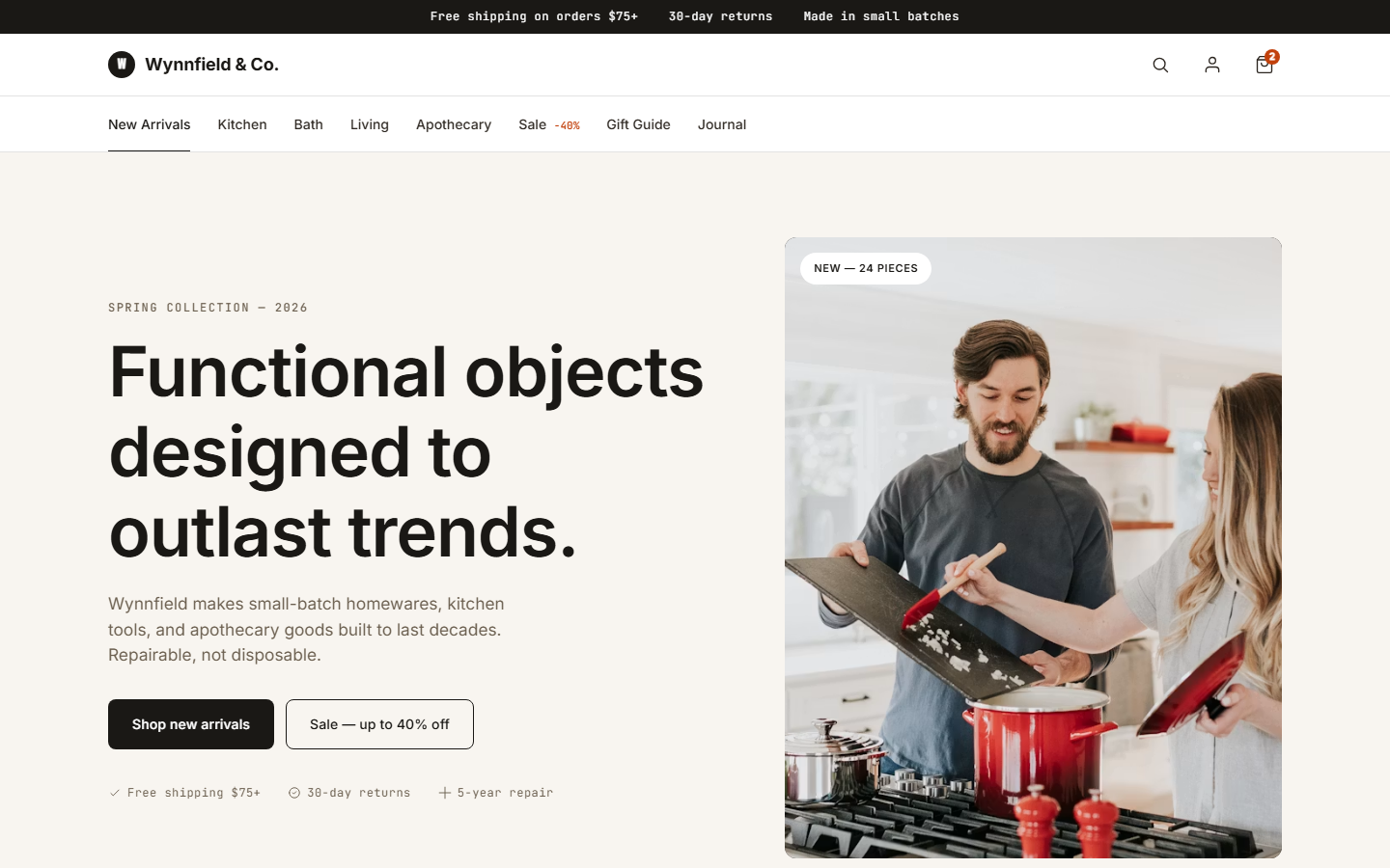 E-commerce, Variant B — Wynnfield multi-product retail
