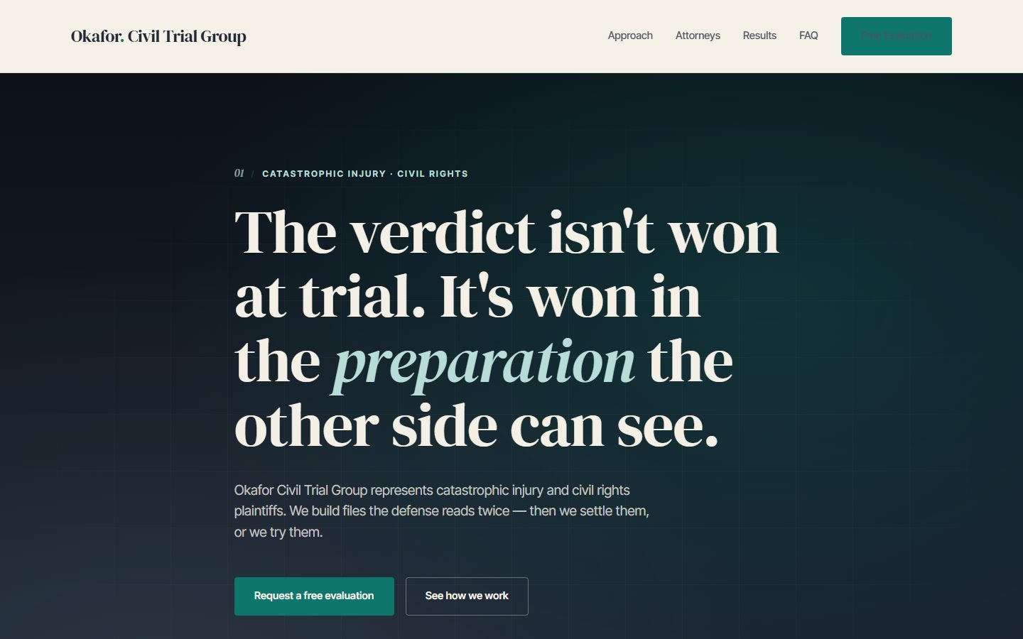 Legal, Variant B — Okafor Civil Trial
