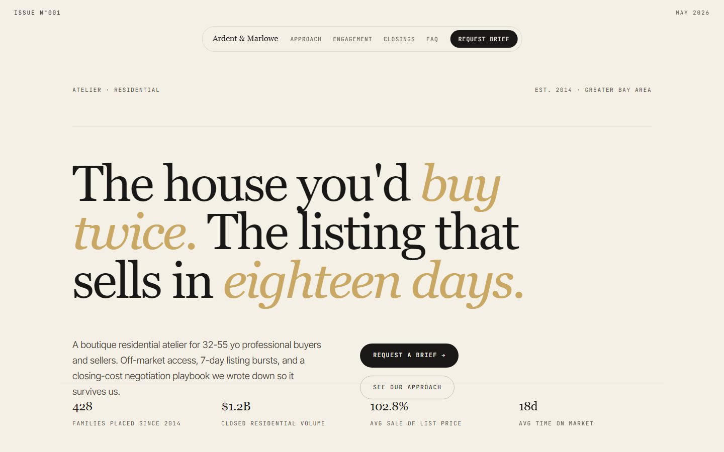 Real Estate, Variant C — Bone magazine luxury